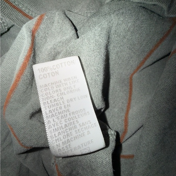 James Perse Gray and Brown Striped Short Sleeve Tee Size 3 - Picture 6 of 6